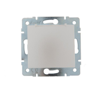 Розетка с зазем. с крышкой Lezard Karina белый жемчуг 707-3088-123B