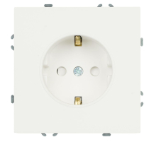Розетка 1-местная с з/ш, с/з (механизм), СЗК, Stekker, 250В, 16А Эмили, RST16-5110-01ZK, белый фарор, soft touch 50235