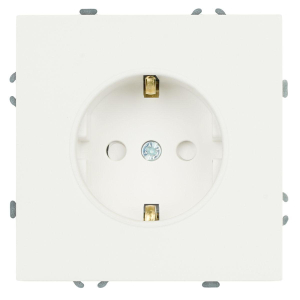 Розетка 1-местная с з/ш, с/з (механизм), СЗК, Stekker, 250В, 16А Эмили, RST16-5110-01ZK, белый фарор, soft touch 50235