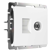 Розетка Werkel TV/RJ-45 6 кат белый W1181301 4690389174414