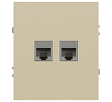 Розетка ЭРА Arktik 16-3108-04 информационная двойная 2XRJ45 шампань Б0070487