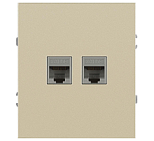 Розетка ЭРА Arktik 16-3108-04 информационная двойная 2XRJ45 шампань Б0070487