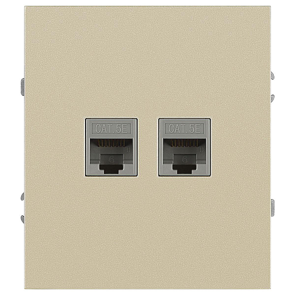 Розетка ЭРА Arktik 16-3108-04 информационная двойная 2XRJ45 шампань Б0070487