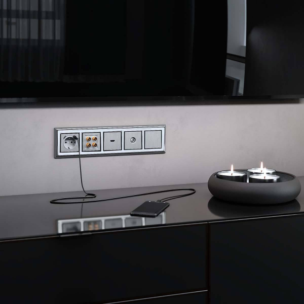 Акустическая розетка Werkel cеребряный рифленый W1185009 4690389159916 Акустическая розетка Werkel cеребряный рифленый W1185009 4690389159916