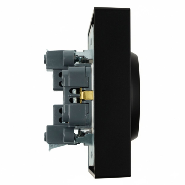 Розетка 2-местная с защитной шторкой STEKKER, с/з, 250В, 16А, серия Эмили, RST16-5114-05, черный уголь, soft touch 49856