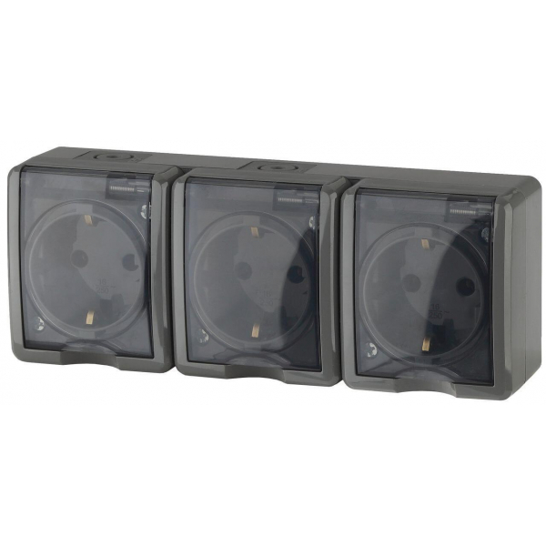 Розетка ЭРА Эксперт 3х2P+E IP54 16A 250V 11-2405-03 Б0020721 Розетка ЭРА Эксперт 3х2P+E IP54 16A 250V 11-2405-03 Б0020721