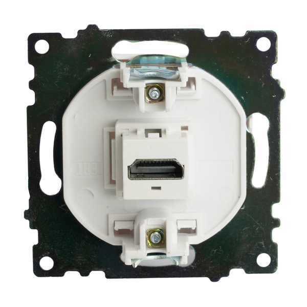 Розетка HDMI 2.1, Type A  (механизм), STEKKER GLS00-7118-01, серия Катрин, белый 50058
