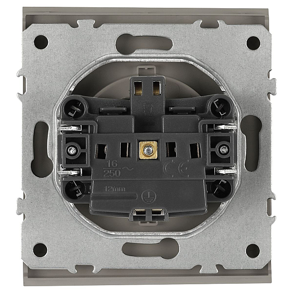 Розетка ЭРА Arktik 16-2101-07 с заземлением 2P+E Schuko 16А-250В титан Б0070420
