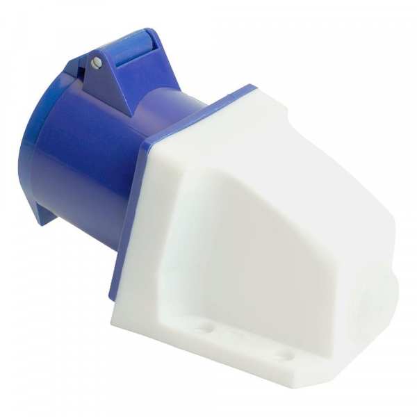 Розетка 2P+PE Stekker с крышкой синий RST32-123-44 49433 Розетка 2P+PE Stekker с крышкой синий RST32-123-44 49433