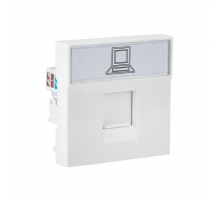 Розетка RJ45 кат. 5e, 2 модуля EKF E2MK015E-135-10