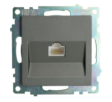 Розетка компьютерная RJ-45 Stekker Катрин графит GLS00-7107-06 49418