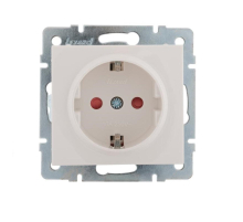 Розетка с защитой от детей Lezard Rain белая 703-0288-124