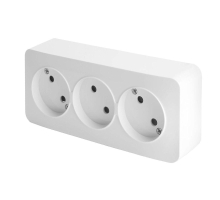 Розетка тройная 2P Stekker София белый MST10-13-01 49305