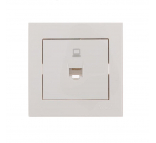 Розетка компьютерная Lezard Rain белая 703-0202-139