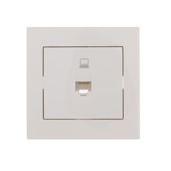 Розетка компьютерная Lezard Rain белая 703-0202-139 Розетка компьютерная Lezard Rain белая 703-0202-139