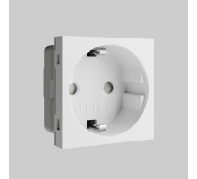Модульная розетка с заземлением и шторками Werkel белый W1171160 4690389211744