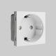 Модульная розетка с заземлением и шторками Werkel белый W1171160 4690389211744