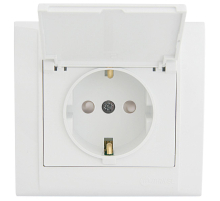 Розетка с/з, крышкой, заземлением и защитой от детей и пружинным зажимом Makel Defne 42001255