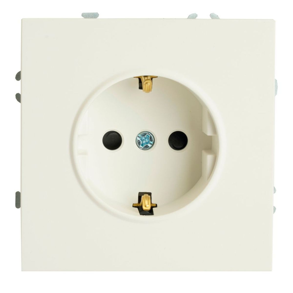 Розетка 2P+PE Stekker Эмили со шторками белый фарфор RST16-5110-01 49880
