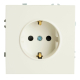 Розетка 2P+PE Stekker Эмили со шторками белый фарфор RST16-5110-01 49880