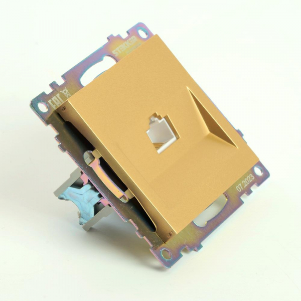 Розетка компьютерная RJ-45 Stekker Катрин золото GLS00-7107-08 49227 Розетка компьютерная RJ-45 Stekker Катрин золото GLS00-7107-08 49227