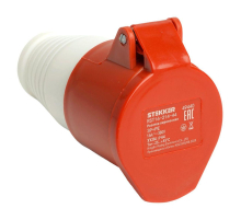 Розетка переносная 3P+PE Stekker с крышкой красный RST16-214-44 49440