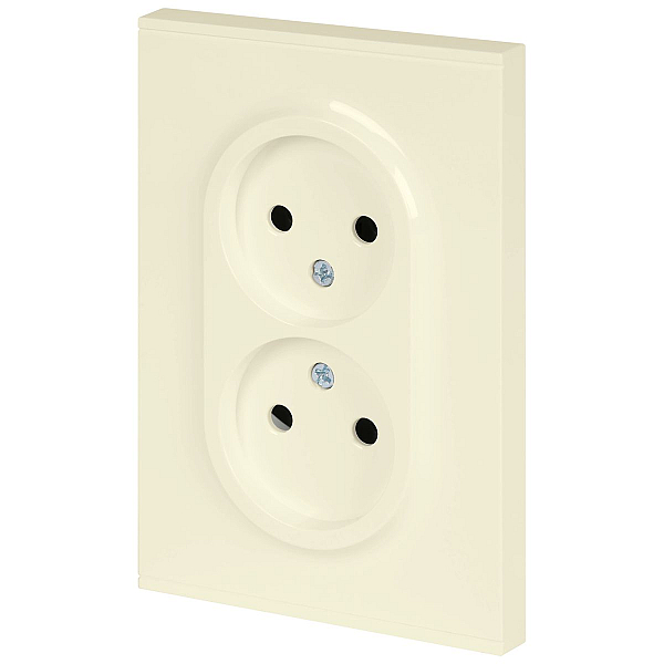 Розетка ЭРА Arktik 16-2107-02 без заземления двойная 2X2P 16А-250В слоновая кость Б0071682