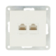 Розетка компьютерная 2хRJ-45 LK Studio LK80 кат.5е белый 846204-1