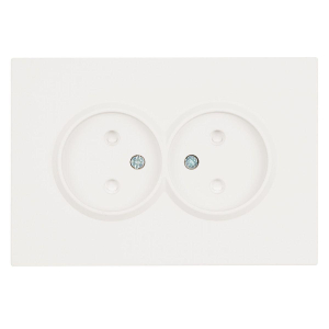 Розетка двойная 2P Stekker Эмили со шторками белый фарфор RST16-5116-01 49877