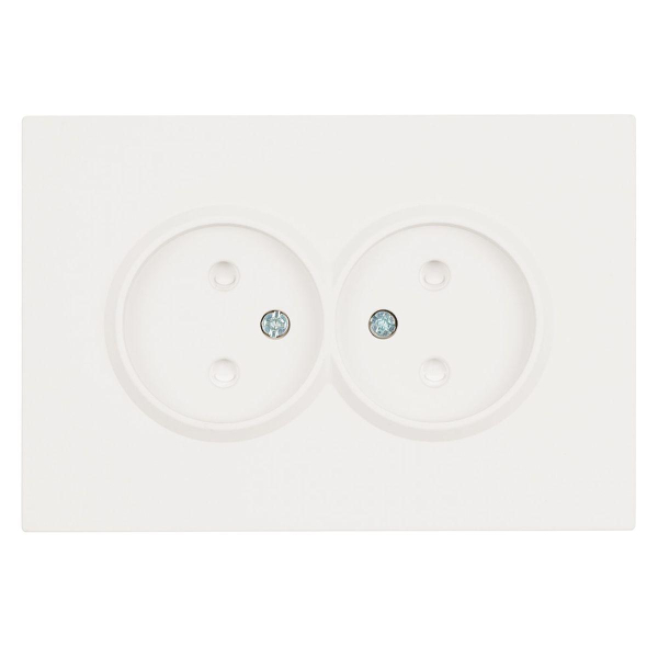 Розетка двойная 2P Stekker Эмили со шторками белый фарфор RST16-5116-01 49877