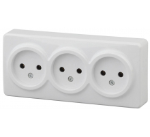 Розетка ЭРА Эксперт 3х2P 16A 250V 11-2207-01 Б0020697