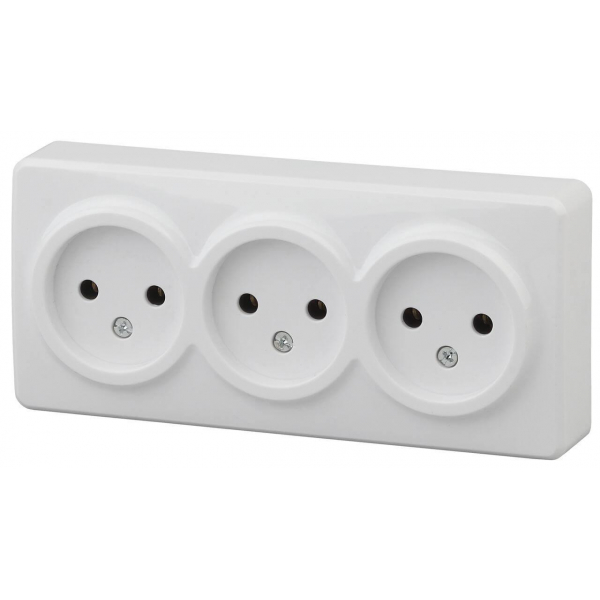 Розетка ЭРА Эксперт 3х2P 16A 250V 11-2207-01 Б0020697 Розетка ЭРА Эксперт 3х2P 16A 250V 11-2207-01 Б0020697