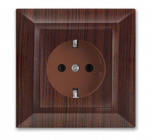 Розетка 2P+E Vesta-Electric Roma Mebel коричневый FRZ00010102FRN