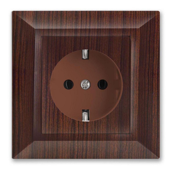 Розетка 2P+E Vesta-Electric Roma Mebel коричневый FRZ00010102FRN Розетка 2P+E Vesta-Electric Roma Mebel коричневый FRZ00010102FRN