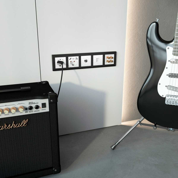 Акустическая розетка Werkel Hammer х4 белый W1285001 4690389163104