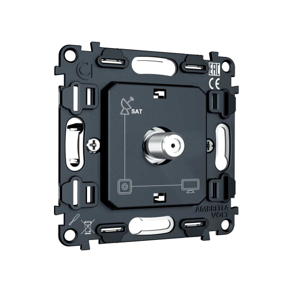 Механизм TV розетки SAT 5-2400MHz 3.5dB AMBRELLA VOLT VM VM215