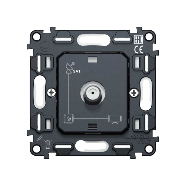 Механизм TV розетки SAT 5-2400MHz 3.5dB AMBRELLA VOLT VM VM215