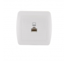Розетка компьютерная Lezard Demet белая 711-0200-139