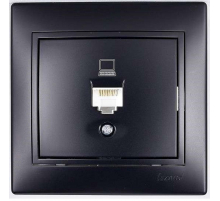Розетка компьютерная Lezard Mira черная 701-4242-139
