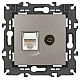 Розетка ЭРА Elegance 14-3110-16 RJ45+TV, титан Б0065768