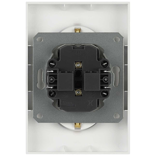 Розетка ЭРА Arktik 16-2107-01 без заземления двойная 2X2P 16А-250В белый Б0071681