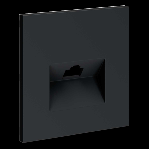 Накладка для розетки компьютерной RJ45 кат.6 S70 (графит) Voltum VLS001307