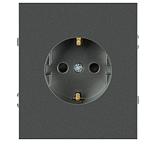 Розетка ЭРА Arktik 16-2101-06 с заземлением 2P+E Schuko 16А-250В графит Б0070419