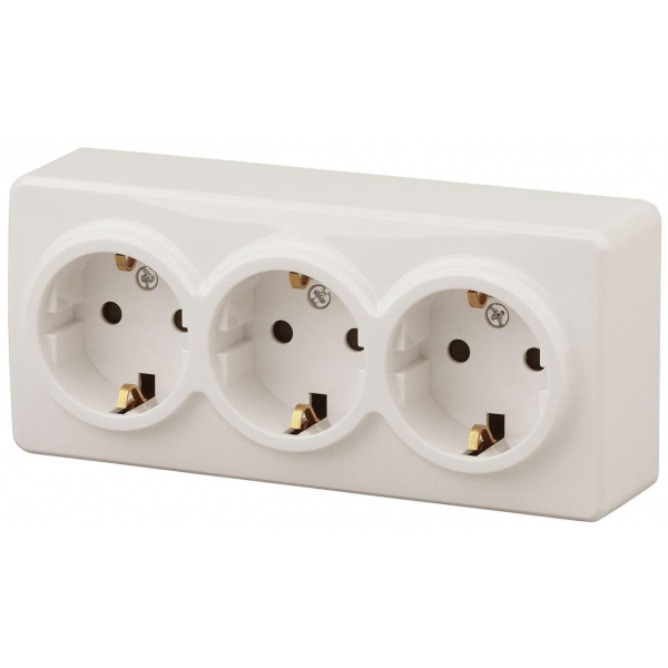 Розетка ЭРА Эксперт 3х2P E со шторками Schuko 16A 250V 11-2209-02 Б0020704 Розетка ЭРА Эксперт 3х2P E со шторками Schuko 16A 250V 11-2209-02 Б0020704