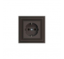 Розетка 2P Liregus Retro со шторками коричневый омбре 29-024