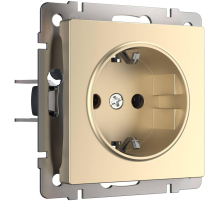 Розетка с заземлением Werkel шампань W1171011 4690389157363