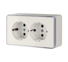 Розетка двойная с заземлением Werkel Gallant слоновая кость W5072103 4690389164668