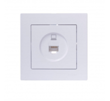 Розетка компьютерная Lezard Vesna белая 742-0288-139