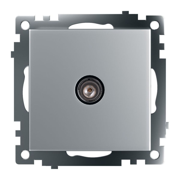 ТВ-розетка Stekker Катрин серебро GLS00-7108-03 39586