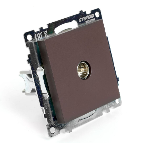 ТВ-розетка RJ-45 Stekker Катрин шоколад GLS00-7108-04 49024